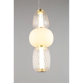 Подвесной светильник 17*80-170 см, 1*LED, 29W, 3000K, Aployt Simonet APL.318.06.29, латунный