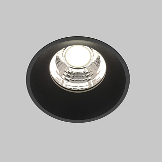Встраиваемый светильник 5,4*5,4*5,3 см, LED, 7W, 4000К, Maytoni Technical ROUND DL058-7W4K-TRS-B черный, вр 5,5 см