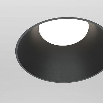 Встраиваемый светильник 10*3 см, вр 7 см, 1*GU10*10W, K, Maytoni Share DL126-GU10-TRS-B, Черный