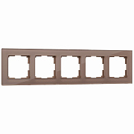 W0051142 Рамка на 5 постов Favorit, латте, стекло Werkel, 4690389183478