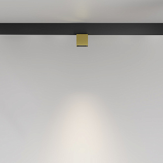 Светильник на шине 19,3*5,3*9,6 см, LED, 7W, 4000К, Maytoni Technical Alfa S TR133-2-7W4K-BS латунный