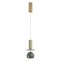 Светильник 10 см, 4W, 3000K, Odeon Light 5475/4L, латунь-мрамор