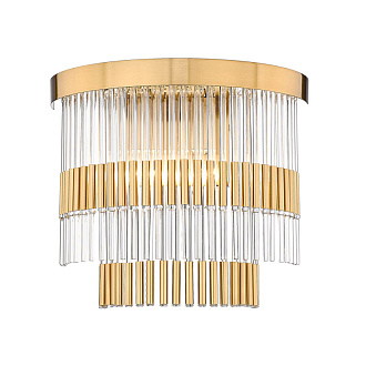 Настенный светильник 30 см, Divinare BRILLANTE 6813/17 AP-2, латунь
