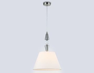 Подвесная люстра с абажуром **50- см, 1*E27*40W, K, Ambrella Light High Light LH75250, cатин никель
