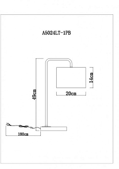 Настольная лампа Arte Lamp Rupert A5024LT-1PB, медь