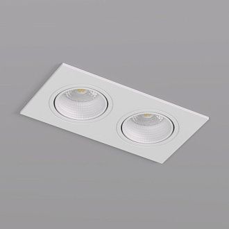 Светильник встраиваемый 17,3*9,3*3,4 см, вр 16*8 см, 2*GU5.3*10W, Denkirs Rodvig DK3072-WH, белый