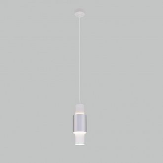 Подвесной светильник светодиодный 8 см 4200K 13W Eurosvet  Bento 50204/1 LED белый/матовое серебро