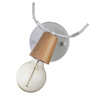 Бра LOFT IT Sven 10024/1W White, белый-дерево
