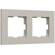 W0022917 Рамка на 2 поста Slab, дымчатый софт Werkel, 4690389218415