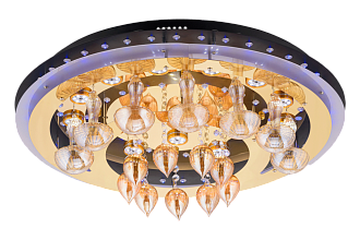 Люстра Ø600 x H180, мм, 12*3W(36W), BK+GD MIX(Чёрный+Золото) Sfera Sveta 8269/12 BK+GD MIX