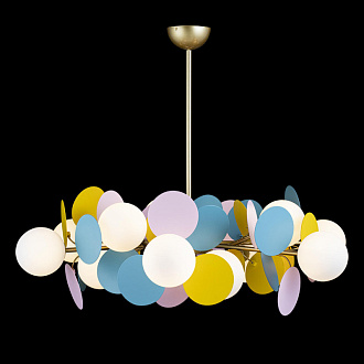 Люстра на штанге LOFT IT Matisse 10008/12 mult, диаметр 75 см, золото