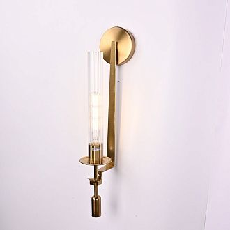 Бра Fontanelle Single Wall Lamp 15*11*58 см, 1*E27*60W, ImperiumLoft 44.442-0, Латунь