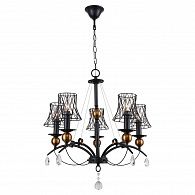 Подвесная люстра Lussole Lgo Arivaca GRLSP-8103, диаметр 63 см, черный