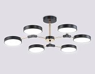 Люстра светодиодная на штанге **21- см, **W, 3000-6000K, Ambrella Light Comfort FL516334, черный, золото
