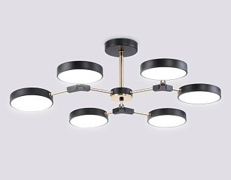Люстра светодиодная на штанге **21- см, **W, 3000-6000K, Ambrella Light Comfort FL516334, черный, золото