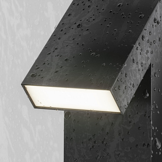 Садово-парковый светильник 18*20*90 см, LED, 15W, 3000К, Maytoni GUSS O592FL-L15GF3K серый