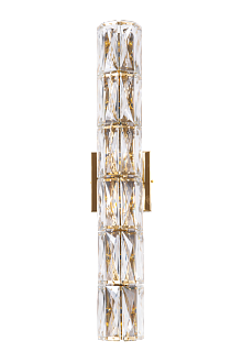 Бра L120 x W110 x H600, мм, 6*10W (60W), GOLD+CLEAR (Золото + Прозрачный Хрусталь) NewRgy W2405E/6A GOLD+CLEAR