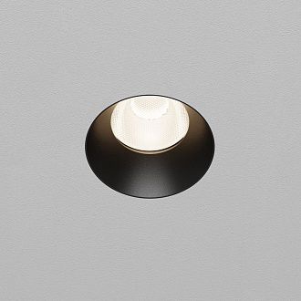 Встраиваемый светильник DL121-15W-4K-TRS-B **-9,8 см, *LED*15W, 4000K, Maytoni technical Dip DL121-15W-4K-TRS-B, Черный, вр 6,8 см