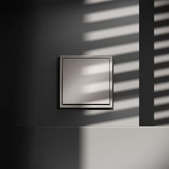 Выключатель встраиваемый Voltum S70 одноклавишный 10А, кашемир пластик Soft touch VLS010103