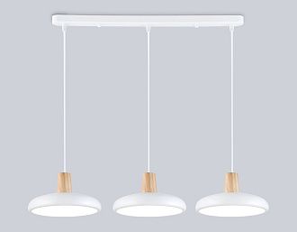 Светильник светодиодный подвесной 55*20*80- см, **W, 3000-6000K, Ambrella Light Comfort FL4840, белый , дерево