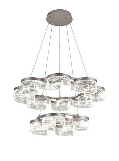 Люстра Ø700 (450) x H1200, мм, 72W 3000-6500K, BRUSHED GREY (МАТОВО-СЕРЫЙ) NewRgy 3450/8+4 BRUSHED GREY