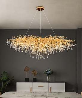 Светильник ElegantLight DZN-8262 GOLD/ЗОЛОТО D1800*800/H500/20/E14/10W RAIN 22-10