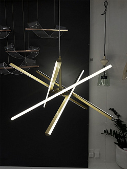 Светильник подвесной 70*150 см, 1*LED*60W, 4000K, 2800Lm, 10 м2 Lumion Parker 6564/60L золотой