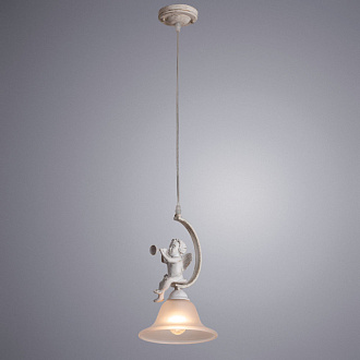 Подвесной светильник Arte Lamp Amur A1133SP-1WG белое золото, диаметр 20 см