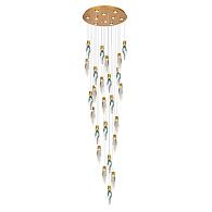 Люстра 70*300 см, *LED*175W, 4000K, Modelux  ML.89180.25 BS, Латунь