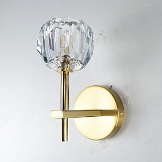 Бра Boule de Cristal Single Sconce Brass 22*11*22 см, 1*G9*40W, ImperiumLoft 44.234, Латунь