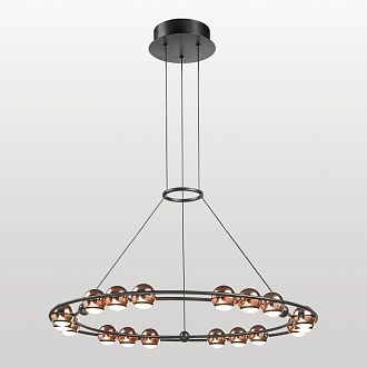 Люстра подвесная *65*35-180 см, 18*LED*3W, 3000K, Lussole Taylor LSP-7378, черный