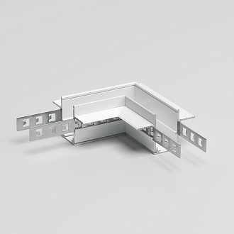 Коннектор угловой Elektrostandard Slim Magnetic для встраиваемого шинопровода под ГКЛ 9,5 85214/00, белый