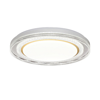 Cветильник 49*7,5 см, LED 70W, 3000-6000 К, IP43, белый/золотистый, пластик Sonex Suzy Gold, 7641/EL