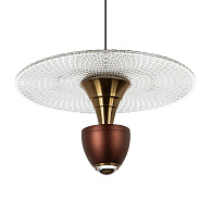 Подвесной светильник 30*30*130 см, LED 20W, 4000K, Латунь,Красный LED4U L8709-3 RED