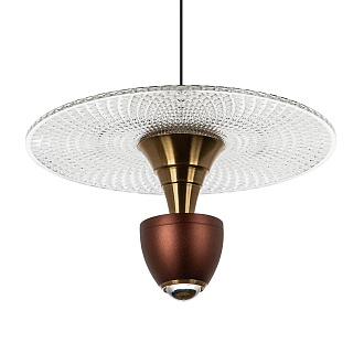 Подвесной светильник 30*30*130 см, LED 20W, 4000K, Латунь,Красный LED4U L8709-3 RED