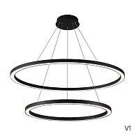 Светильник 80 см, 123W, 3000-6300K, Crystal Lux FORTUNA SP123W LED BLACK, черный