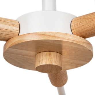 Потолочная люстра Arte Lamp Matthew A5032PL-3BR, диаметр 65 см, белый-дерево