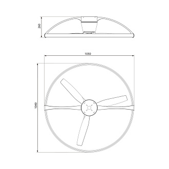 Светильник *105*26 см, LED *  75W, 3000К-6000К Mantra Nepal 7532, белый