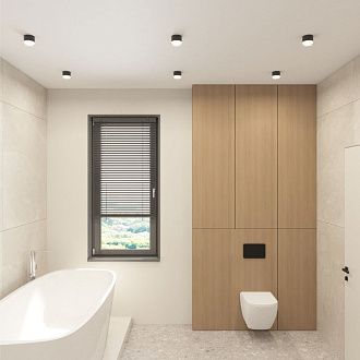 Влагозащищенный светильник *8,3*6,5 см, 1*GX53*15W, Denkirs Aqua DK-DH2610-BK, черный