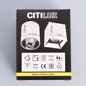 Светильник 8*8 см, 12W LED, 3500K, Citilux Старк CL7440211, черный