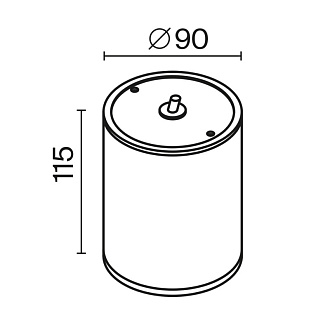 Светильник 9 см, 7W, 3000K, Maytoni Bar O306CL-L7GF, графит, IP65