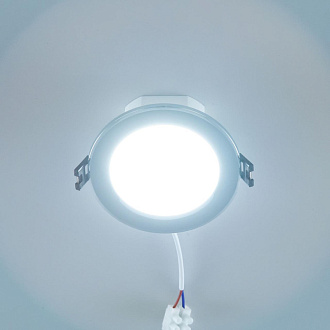Светильник встроенный 11*4,2 см, LED*7 W, 3000-5500-4000 К, Хром Citilux Акви CLD008111V, вр 9 см