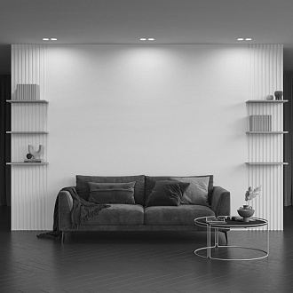 Встраиваемый светильник 24*12*6,5 см, 2*GU10, 12W, Maytoni Technical Gyps Modern DL002-WW-02-W белый, вр 12,5*24,5 см