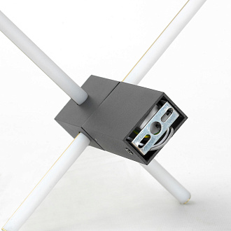 Бра настенное 60*60-60 см, 1*LED, 20W, 3000K, Lussole Bridgeport LSP-7352, матовое золото