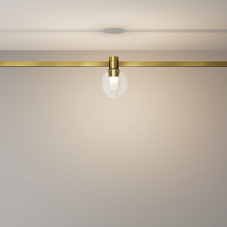 Трековый магнитный светодиодный светильник 9 см, 3W, 3000K, Maytoni Flarity Bubble TR148-1-3W3K-BS, латунь