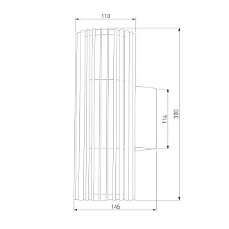 Уличный настенный светильник Entero (35189/W) 3000K черный 35189/W черный Elektrostandard  4690389219344, a072082
