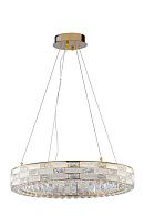 Люстра Ø600 x H120(1120), мм, 60W 4000K, GOLD+CLEAR (Золото + Прозрачный Хрусталь) NewRgy 6014E/60W GOLD+CLEAR