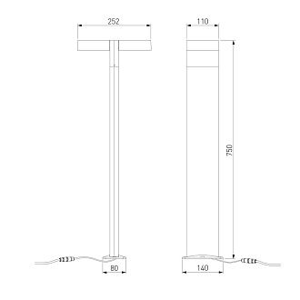 Ландшафтный поворотный светильник Twin 3000K IP54 35170/F черный Elektrostandard  4690389219443, a072076