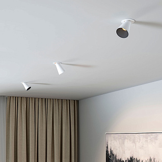 Потолочный акцентный светильник 6,4*6,4*9,6 см, 8W 3000K Elektrostandard Bell 25097/LED белый, вр 5,1 см