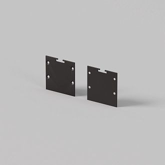 Комплект заглушек (для профиля 35×35) 2 шт., ALM-3535BT-B-EC 642038, *4*4 см, Maytoni Led Strip 642038, Черный